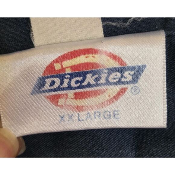 Dickies Navy Short Sleeve Button Work Uniform Shirt XXL Cotton Polyester Blend - Picture 3 of 8